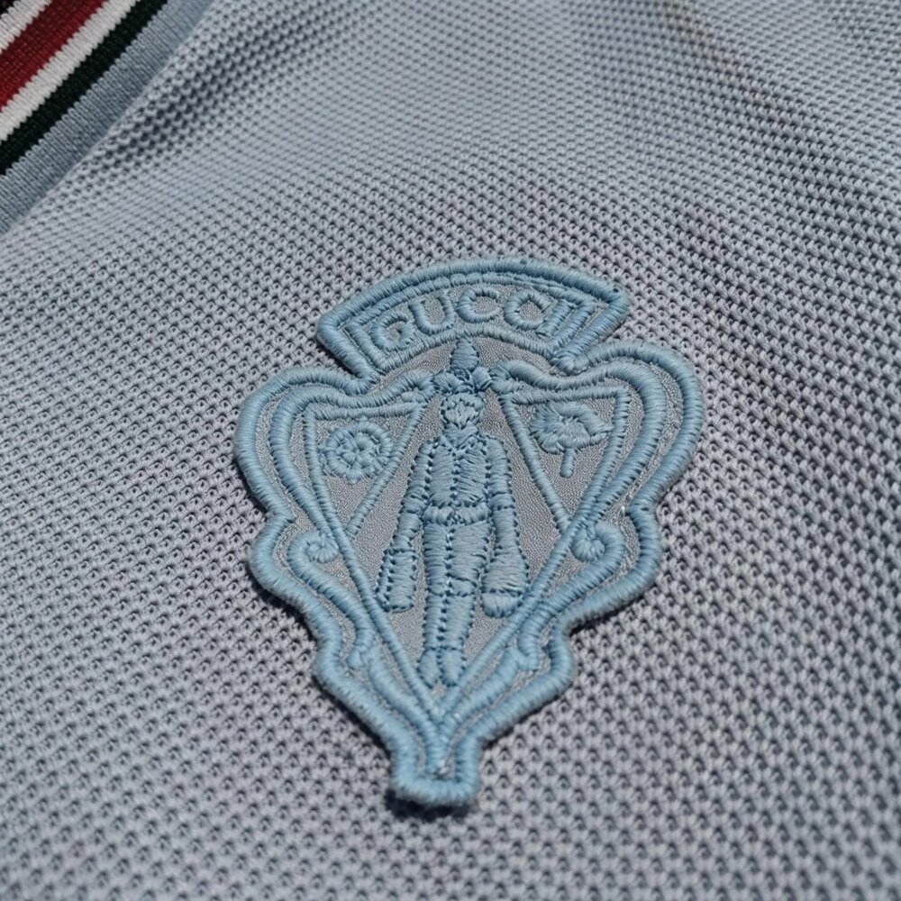 🛡️Gucci Equestrian Coat Of Arms Sherry Web Polo Dress - Picture 9 of 16